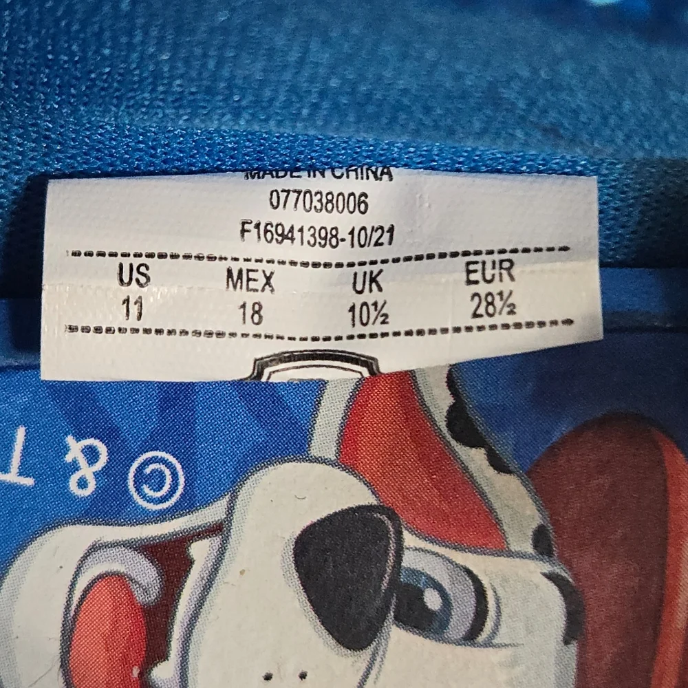 Paw Patrol Kids Shoes with Design Size 11